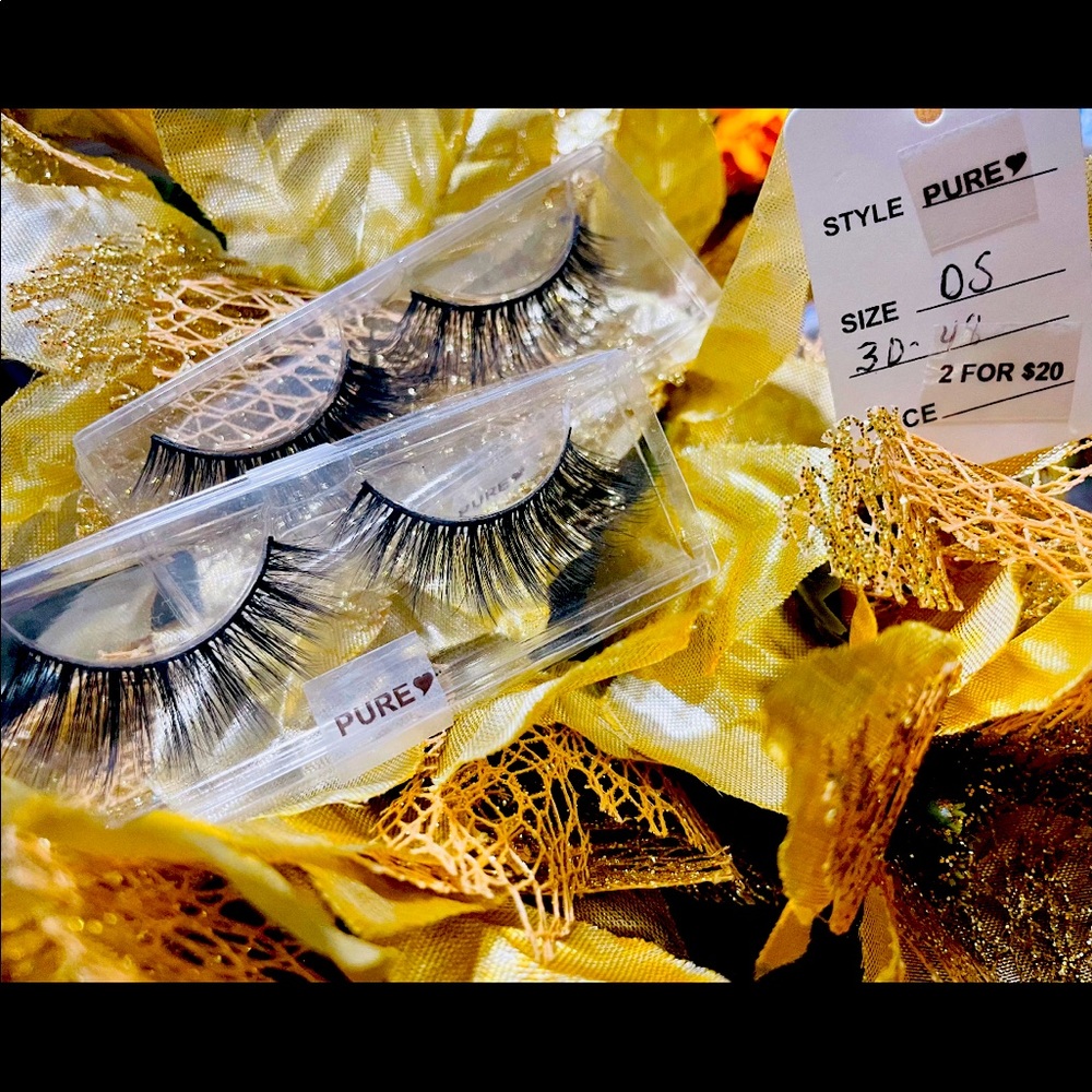 Soft 3D mink long lashes in the style “Pure”
